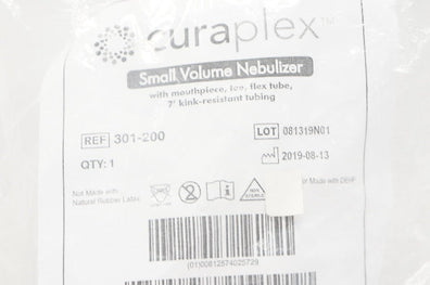 Curaplex 301-200 Small Volume Nebulizer w/Mouthpiece,Tee, Flex Tube, 7ft. Tubing